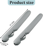 Car Seat Gap Filler, 2PCS Between Vehicle Seats Console Organizer Stop Things from Dropping, Automotive Interior Chair Gap Coverage Fill, Universal for SUV Automobile Truck (Cyan Grey)