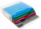JAM PAPER Storage Box with Colored Files - 12.5 x 9.5 3.5 - Box Sold Individually & 5 Files