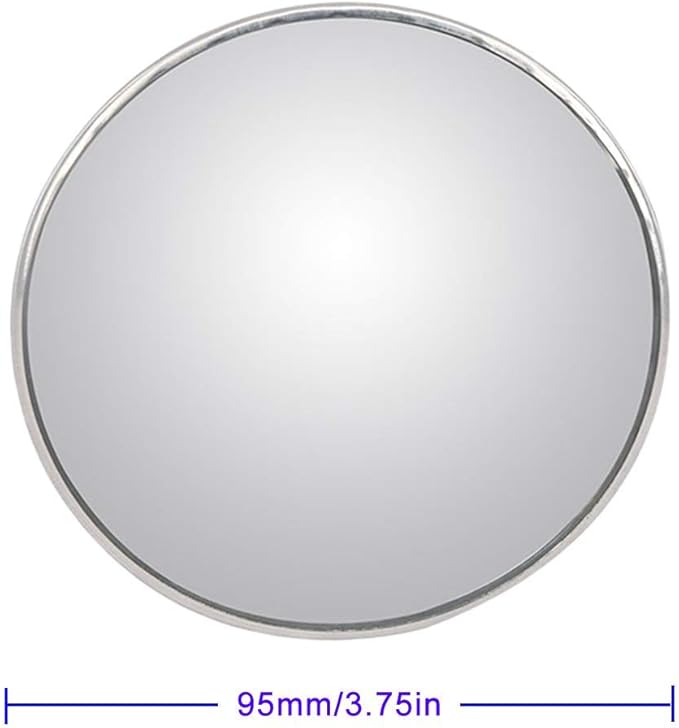 2Pcs 3 Inch Non-Adjustable Large Stick-On Convex Blind Spot Mirror, HD Glass Big Round Rear View, Strong Adhesive for Car, Van, SUV and Trucks (3"(75mm), Frameless)
