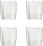 Clear Acrylic Pegboard Bins, 4-Pack, Snap-On Storage Cups for Standard Pegboard, Garage Workbench Organizer for Screws, Nails
