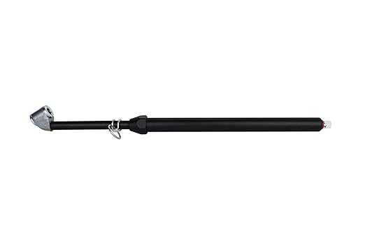 Milton 976BKL Dual Head Angled Chuck Tire Pressure Service Gauge, Non-Slip Grip Matte Black Poly Finish -13” 1-160 PSI For Large Vehicle Tires