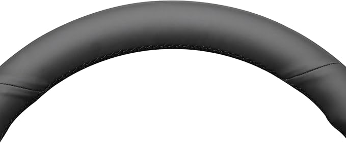 MEWANT Hand Stitched Matte Carbon PU Leather Steering Wheel Cover Wrap for Tesla Model 3 Highland 2023 2024 2025 Steering Wheel Accessories Black Thread