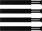 Utoplike 4 pcs Bamboo Kitchen Drawer Dividers Large, Adjustable Black Drawer Organizers, Spring Loaded, Works in Kitchen, Dre