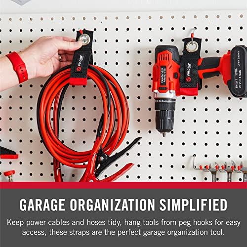 VELCRO Brand Easy Hang Extension Cord Holder Organizer Variety Pack | Holds 60-100lbs, Heavy Duty Straps Fit Easily on Hooks 
