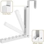 BAKON Over The Door Hanger Folding Clothes Drying Rack, Folding Hanging Coat Rack for Indoor Laundry Room Compact Small Space