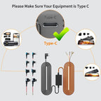 WOLFBOX USB C Hardwire Kit for G850PRO/G840S/G930/G850/G900/G840H/i07/i17/X5/X5 Duo/X3 Dash Cam, not Suitable for G890/G900 PRO/G900 Tripro, Parking Monitor with Multiple Size connectors