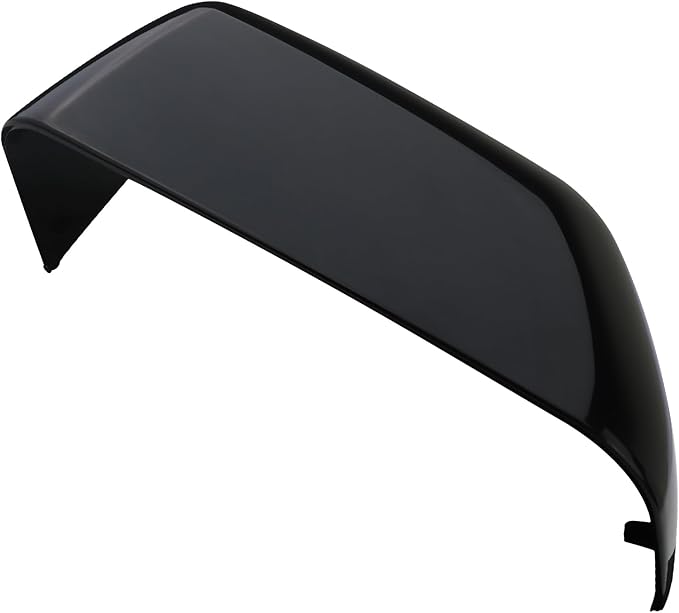 Black Paintable Tow Mirror Cover Cap | For 2017-2024 F250 F350 F450 F550 Super Duty Side by Side Accessories | LH Left Driver Side Exterior Plastic Rearview Top Half Door Mirror Cover