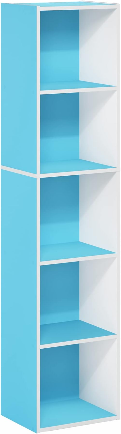 Furinno PASIR Book Shelf, 5-Tier Modern Bookshelf, Open Shelves Bookcase 9 x 12 x 52, Easy Assembly, for Living Room, Bedroom