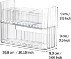 MORNITE 2-Tier Medicine Cabinet Shelves Organizer, Makeup Storage Holder Compartments, Shelf Trays for Bathroom Cabinet Wall,