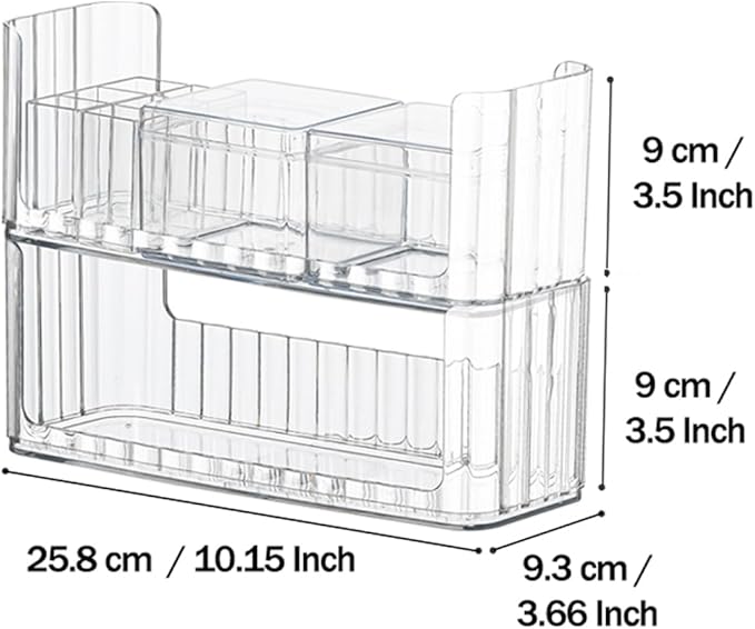 MORNITE 2-Tier Medicine Cabinet Shelves Organizer, Makeup Storage Holder Compartments, Shelf Trays for Bathroom Cabinet Wall,