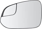 TRQ Driver Side Mirror Glass Snap On with Backing Plate Compatible with 2016-2018 Toyota RAV4 TO1324174