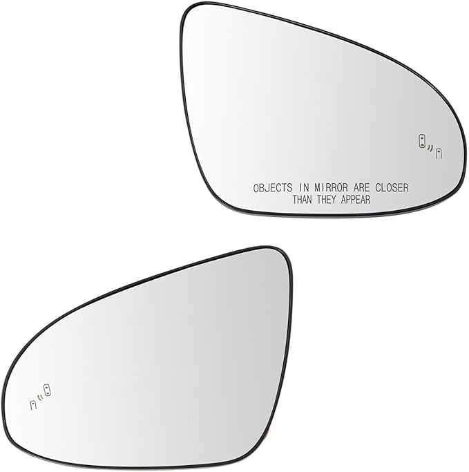 Blind Spot Detection Heated Mirror Glass Left Right Kit Pair 2pcs for Toyota for Camry 2012-2014