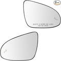Blind Spot Detection Heated Mirror Glass Left Right Kit Pair 2pcs for Toyota for Camry 2012-2014