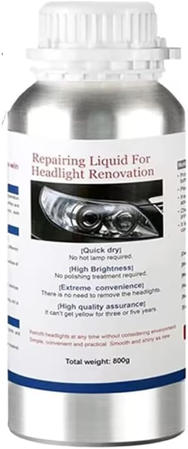 800g Car Headlight Scratch Repair Liquid,Polymer Car Headlight Liquid,Polishing Tool for,Restore and Repair Dull Yellow Headl