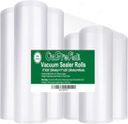 O2frepak 6Pack 8"x20'(3Rolls) and 11"x20' (3Rolls) Rolls Vacuum Sealer Bags Rolls with BPA Free,Heavy Duty Vacuum Sealer Stor