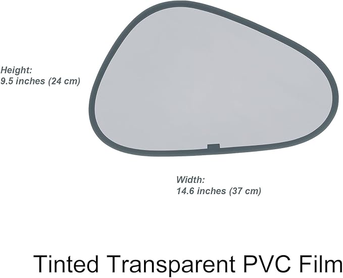 TFY Car Side Window Sun Shade - Static Cling Dark Transparent Film for Low-Angle Sunlight, UV Protection, Heat Reduction, Easy Install & Removable Sun Visor for Driver and Passenger, 2 Pieces