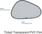 TFY Car Side Window Sun Shade - Static Cling Dark Transparent Film for Low-Angle Sunlight, UV Protection, Heat Reduction, Easy Install & Removable Sun Visor for Driver and Passenger, 2 Pieces