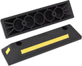 Parking Stopper for Garage, Rubber Limiter Wheel Blocker, Yellow Reflective Strips Garage Parking Aid, for Various Car Parking