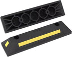 Parking Stopper for Garage, Rubber Limiter Wheel Blocker, Yellow Reflective Strips Garage Parking Aid, for Various Car Parking