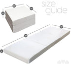 Milliard Trifold Mattress, Single Size, 4 inch, Portable Foldable Mattress Single with Medium Firm Foam, Washable Cover, Tri-