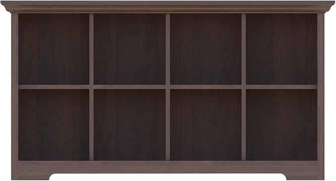 OSCHF Cube Shelf Bookcase with Base - Wooden 2 Tiers Floor Standing Low Storage Cabinet for Home and Office, 8-Cube Lattice B
