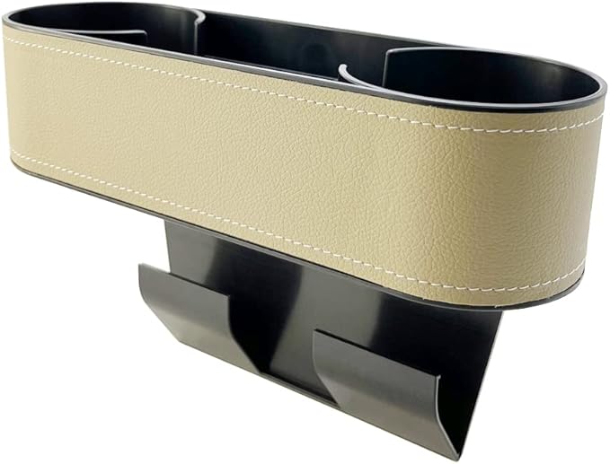 Cup Holder for Car Seat Gap Organizer, Multifunctional Cup Drink Holders with PU Leather Cover,Side Insert Center Console Gap Filler Storage Box for Mug Bottle CellPhones Keys Coffee Coasters