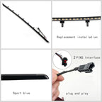 Car Interior Door LED Lighting Ambient Light Trim Strip Accessories for BMW 3 Series F30 F31 320i 328i 330i 335i 340i Door Two-Color Atmosphere Lamp Replacement Cover (Piano Black)