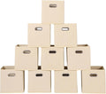 Fabric storage bins Cubes, Fabric Cube Organizer with Handle, Foldable Cube Bins for Cloth or Accessary Storage, 11x11x11, Se