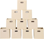 Fabric storage bins Cubes, Fabric Cube Organizer with Handle, Foldable Cube Bins for Cloth or Accessary Storage, 11x11x11, Se