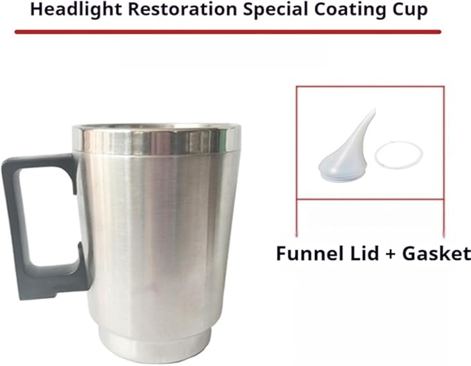 Acetone Headlight Restoration Kit, with Vapor Coating System, Complete DIY Repair Polish Kit, Fix Foggy/Yellowed/Oxidized Lenses, Restore Clear Bright Headlights, Ease of Use (600ML)