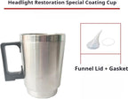Acetone Headlight Restoration Kit, with Vapor Coating System, Complete DIY Repair Polish Kit, Fix Foggy/Yellowed/Oxidized Lenses, Restore Clear Bright Headlights, Ease of Use (600ML)