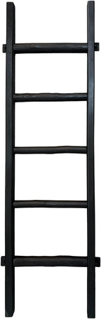 Blanket Ladder Fully Assembled 57in Wooden Ladder Shelf Living Room Bathroom Bedroom Decorative Wall Leaning Farmhouse Quilt 