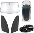 Karltys 3PCS Windshield Sun Shade for 2017-2025 Mazda CX5, Front and Side Window Sunshade Custom Fit CX-5, Thick 210T Reflective Sun Visor Protector, Foldable Sun Shield Keep Your Car Cool