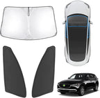 Karltys 3PCS Windshield Sun Shade for 2017-2025 Mazda CX5, Front and Side Window Sunshade Custom Fit CX-5, Thick 210T Reflective Sun Visor Protector, Foldable Sun Shield Keep Your Car Cool
