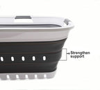SAMMART 42L (11 gallon) Collapsible Plastic Laundry Basket - Foldable Pop Up Storage Container/Organizer - Space Saving Hampe