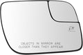 TRQ Passenger Side Mirror Glass Heated Convex Snap On Compatible with 2016-2019 Ford Explorer FO1325222