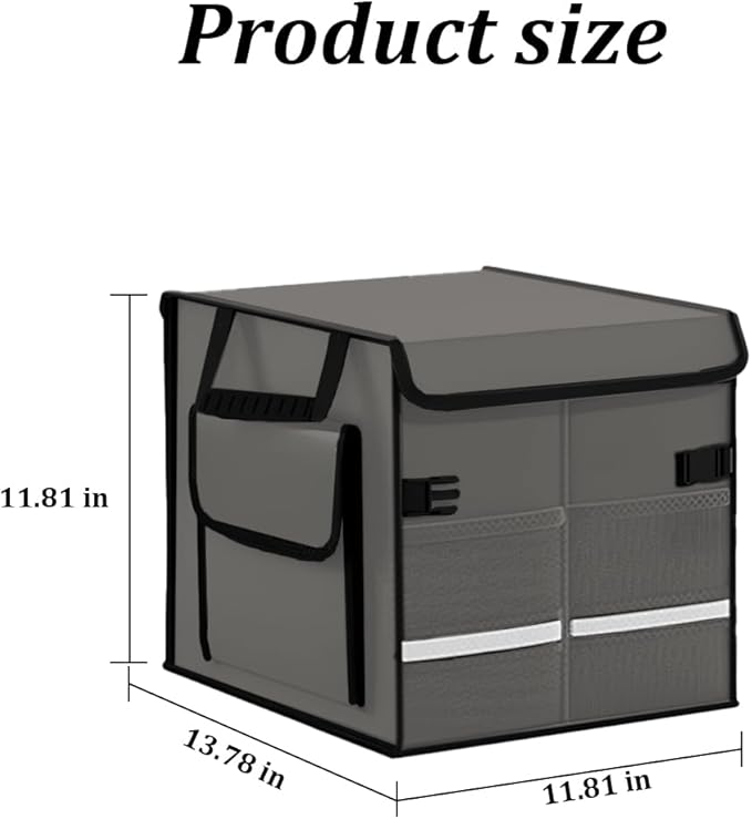 Car Trunk Organizer, Collapsible Multi Compartment Waterproof Sturdy Vehicle Trunk Container Box, Sturdy Automotive Interior S