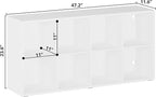 IROCNK Bookshelf, 8-Cube Storage Cube Shelf Organizer, Extra Thick Frame Horizontally & Vertically Reversible Bookcase with O