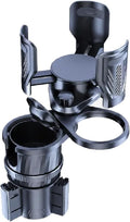 4 in 1 Upgrade Cup Holder Expander, Multifunctional Cup Holder for Car with Lock, 360° Rotating Cupholder Expander with Ashtr