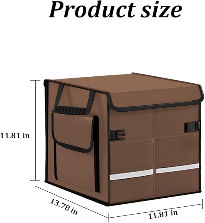 Car Trunk Organizer, Collapsible Multi Compartment Waterproof Sturdy Vehicle Trunk Container Box, Sturdy Automotive Interior S