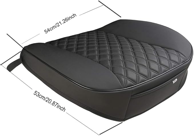 Black Panther PU Car Seat Cover, Front Seat Protector Compatible with 90% Vehicles,Embroidery,Anti-Slip & Full Wrapping Botto