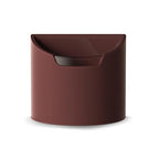 Leakproof Car Trash Can,Mini Car Trash Bin for SUV and Truck,Small Removable Liner Garbage Can,Waterproof Automotive Trash Can for Vehicle,Home,Office,Multipurpose,Easy to Clean (Wine Red)