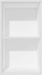 2 Cube Storage Organizer,Wooden 2-Tier Open Shelf Bookshelf,Versatile Storage Cubes for Living Room，Bedroom,Home Office, (Whi