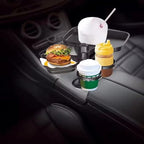 4 in 1 Car Table Tray，Mobile Phone Holder Car Cup Holder Tray ，360° Rotation Cup Holder Tray for Car，Compatible with Vehicles