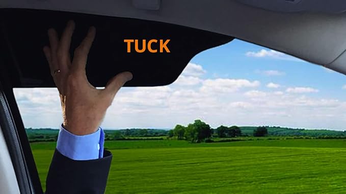 Blackout Sun Visor Sunshade Extender for Car Window Windshield Sun Shade Anti-Glare Car Sun Visor Protects from Sun Glare, Snow Blindness, UV Rays, Universal for Cars, SUVs 1 Pack