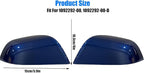 Compatible with Tesla Model 3 Side Mirror Cover Replacement 2017 2018 2019 2020 2021 2022 2023 2024, Left & Right Side Rearview Mirror Cover Cap for Model 3 Accessories(Blue) 2pcs