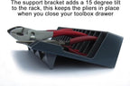 PLR16 Gray PliersRack for your Peg Board and Toolbox Drawer. Plier storage for Regular & smaller pliers. Keeps spring loaded 
