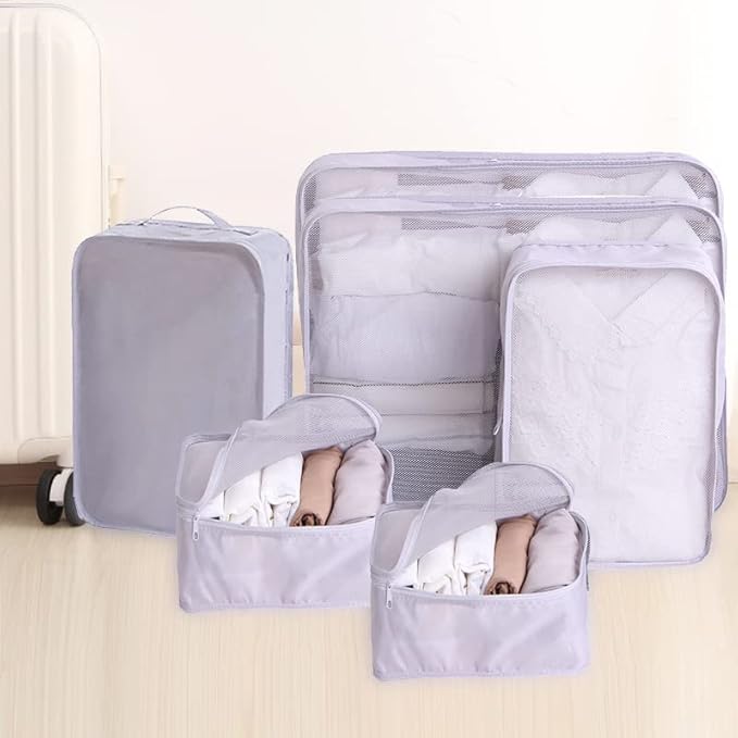 Packing cubes for Travel, CALACH Luggage Organizer Bags 6 Set Packing Cubes for Suitcases Travel Essentials for Carry on Mesh
