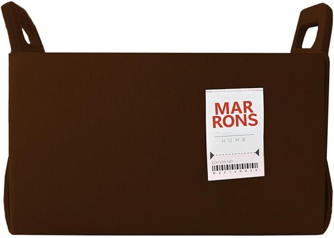 Collapsible Felt CHOCOBROWN Storage Bin Medium 11"x7.1"x7.1" – Foldable Basket with Handles for Closet, Toy Storage, Laundry 