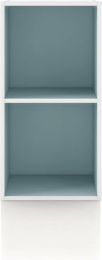 Homes: Inside + Out Apexa 2-Cube Storage Organizer Shelves, Stackable Wood Bookcase Fits Cubby Bins for Organization, Dorm Te